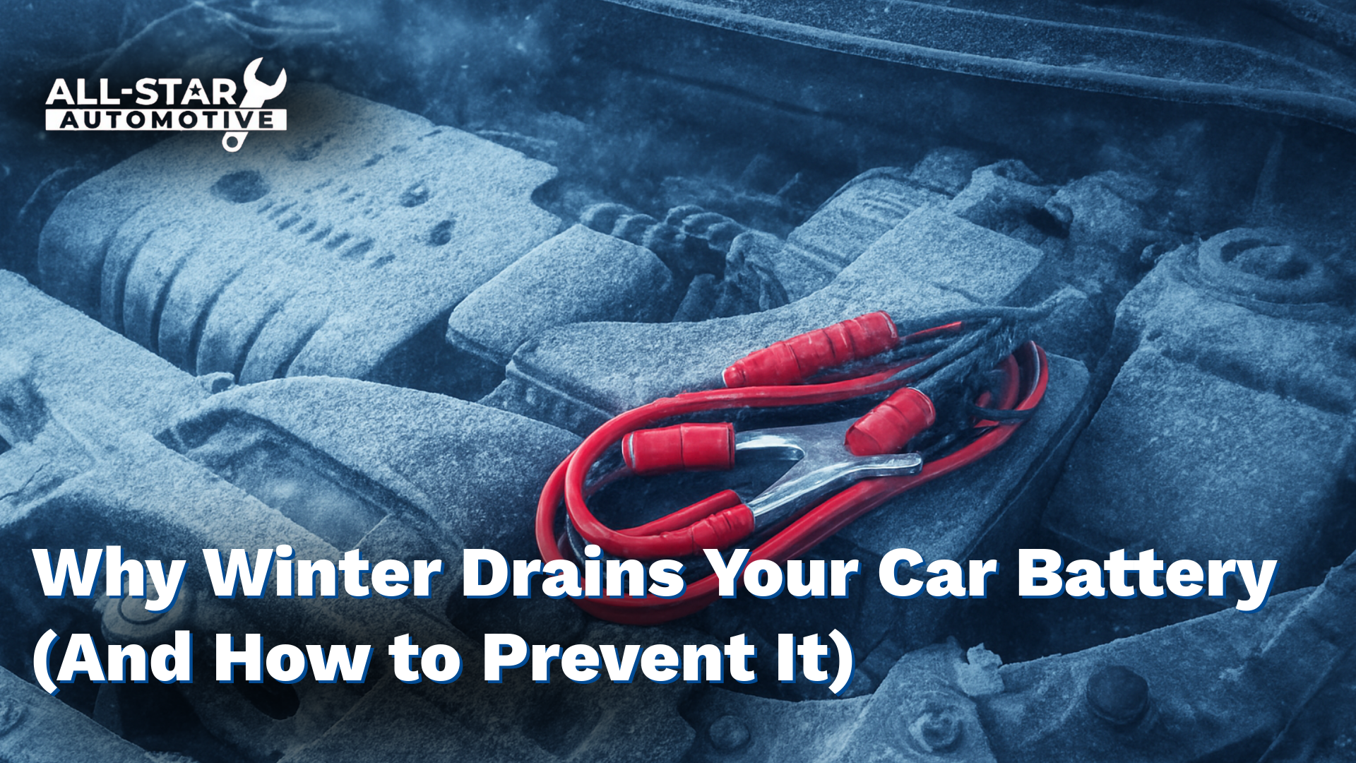 Winter car and jumper cable