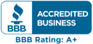 A blue and white sign that says `` accredited business bbb rating | All-Star Automotive