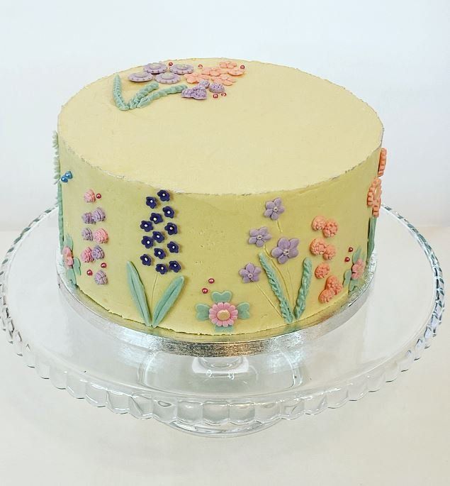 Ganache Finish Floral Cake