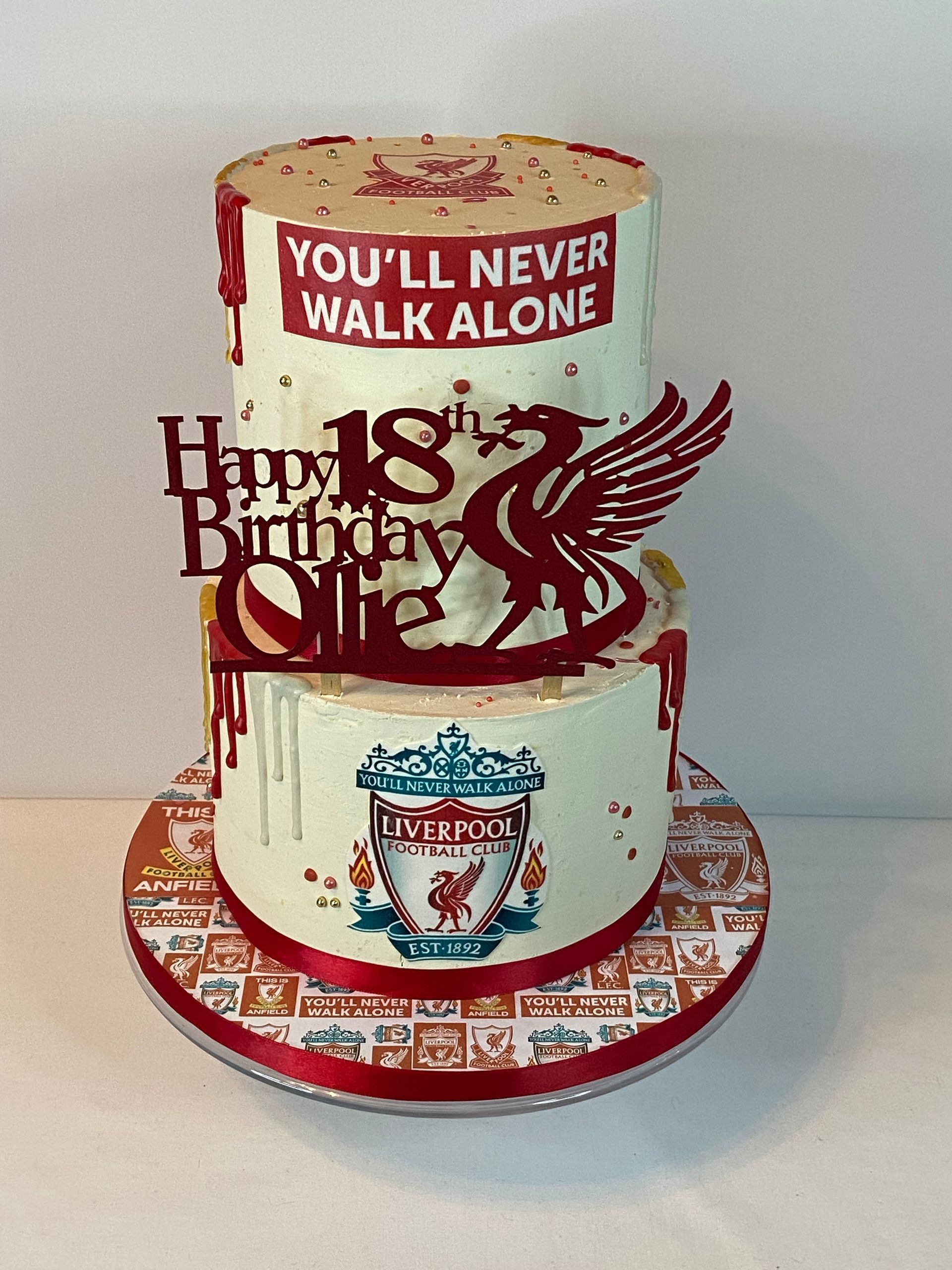 happy 18th birthday cake liverpool football team