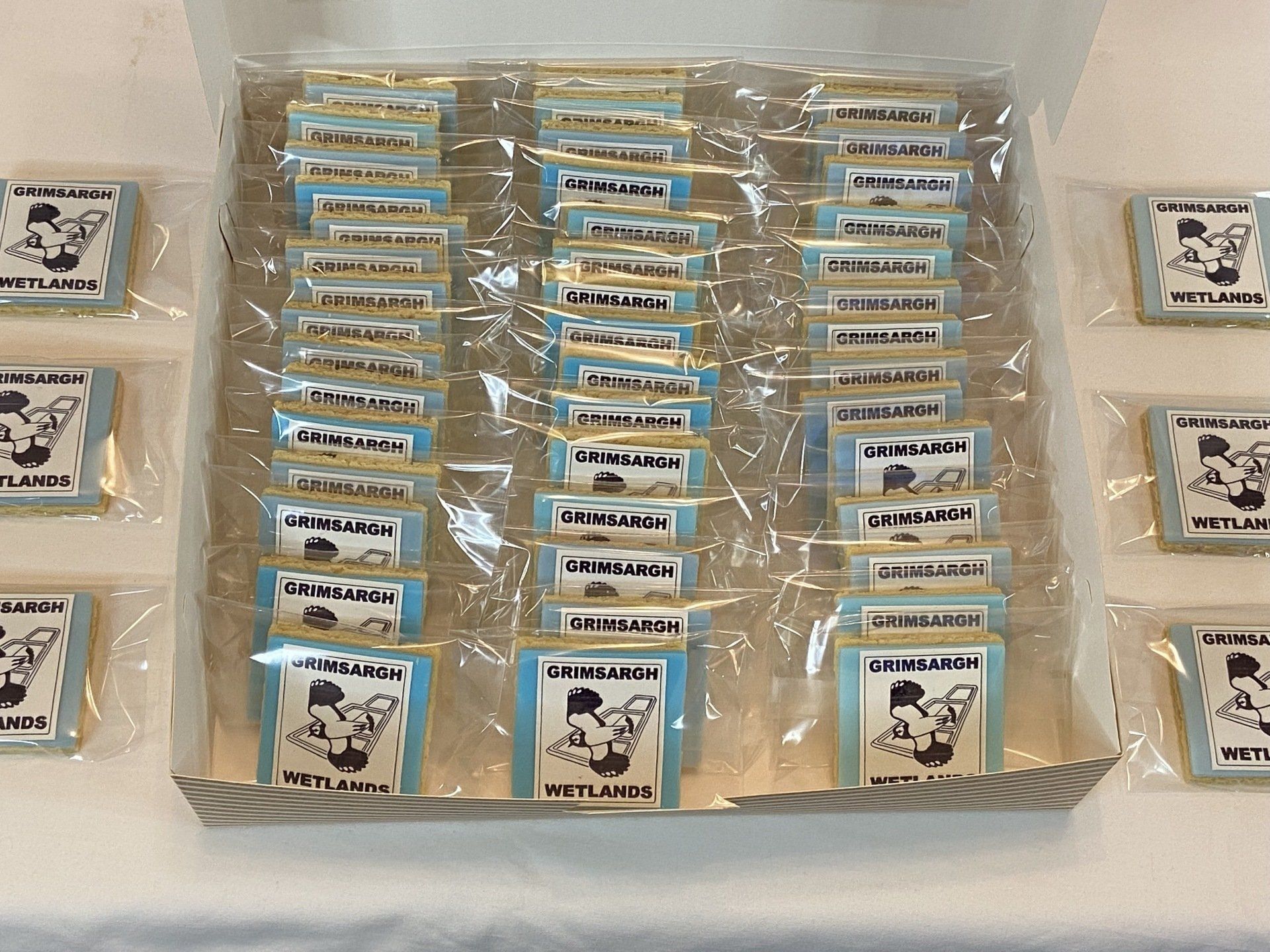 A box of mickey mouse cookies on a table