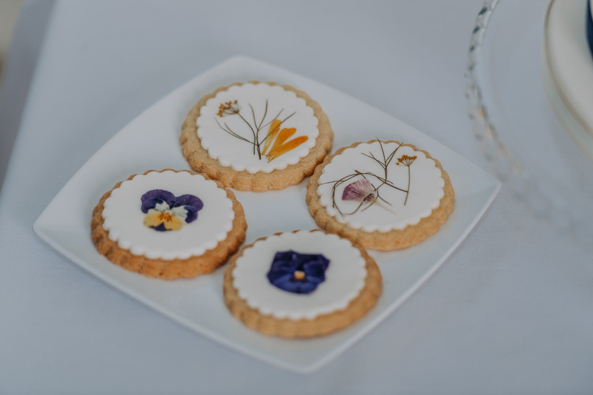 Pressed Flower Biscuits