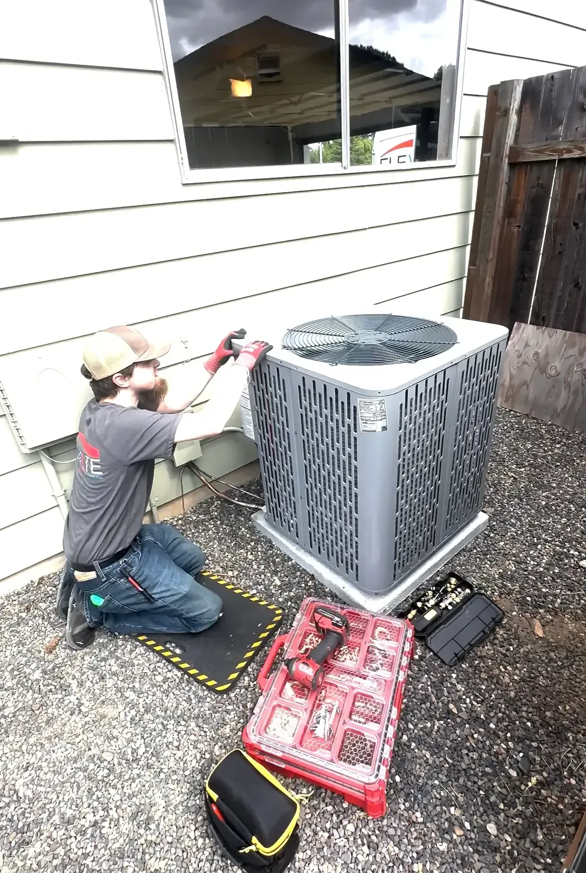 HVAC technician providing air conditioning repair services