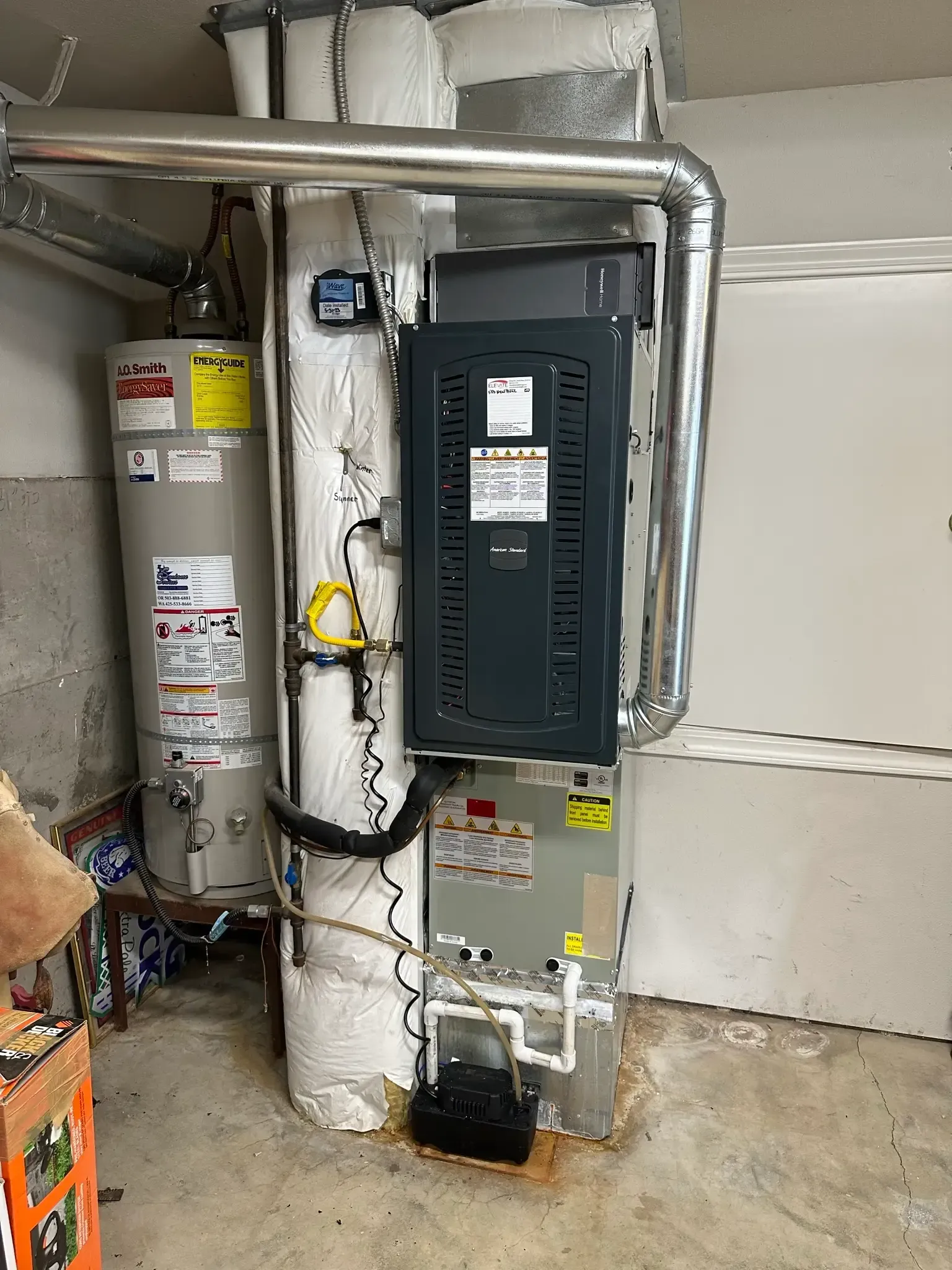 HVAC technician providing air conditioning maintenance services