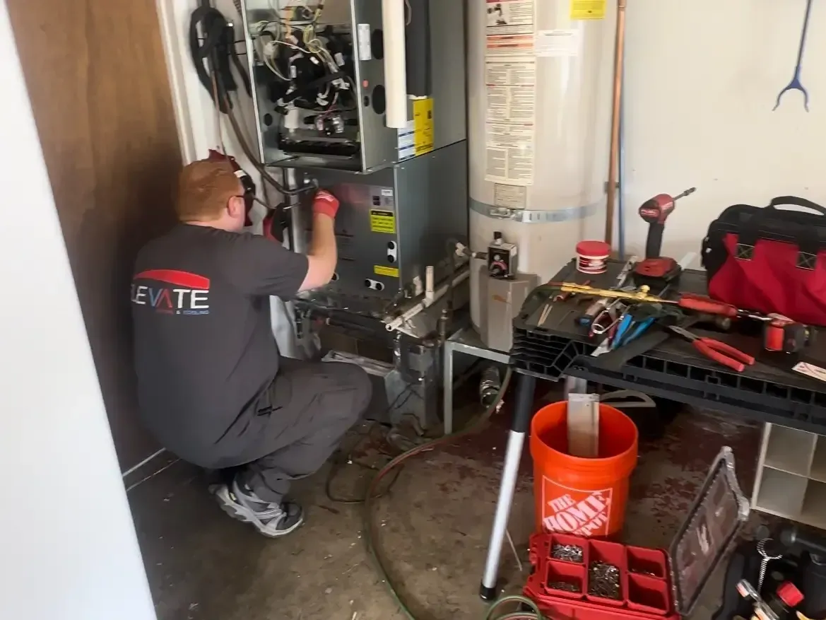 HVAC technician providing air conditioning repair services