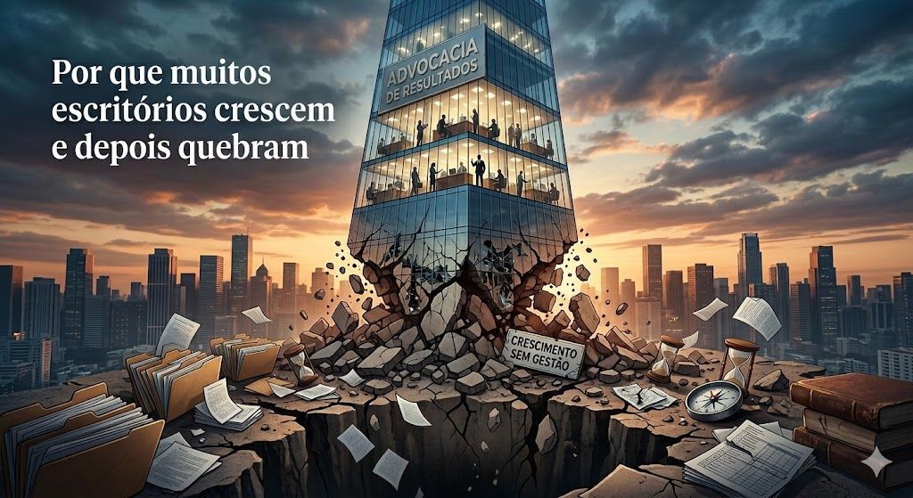 Advogado analisa a gestão financeira de um escritório de advocacia em crescimento