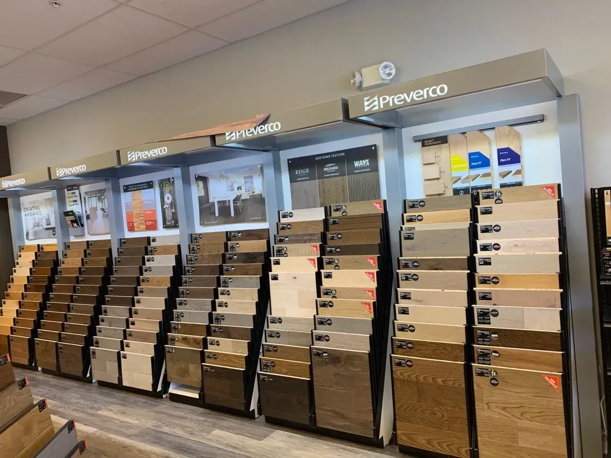 A showroom filled with lots of different types of flooring.