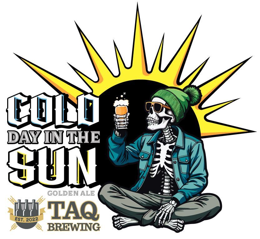 A skeleton is sitting in a lotus position holding a glass of beer.