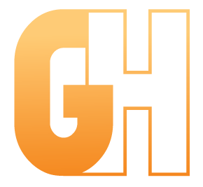 An orange and white logo that says GH for Graphic Haven