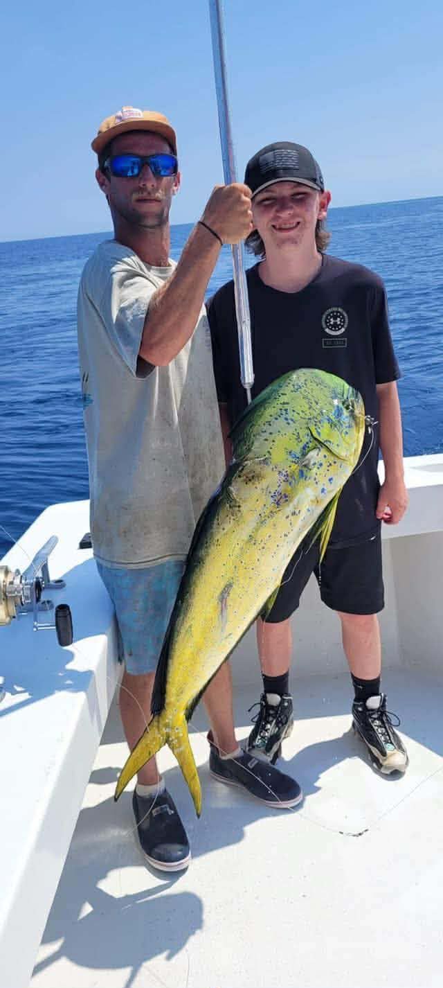Yellow Fin Tuna caught offshore in OBX fishing trip