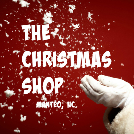Outer Banks Christmas Shop and general store  located in Manteo, Christmas trees, Christmas ornaments, candles, seasonal decorations, general store