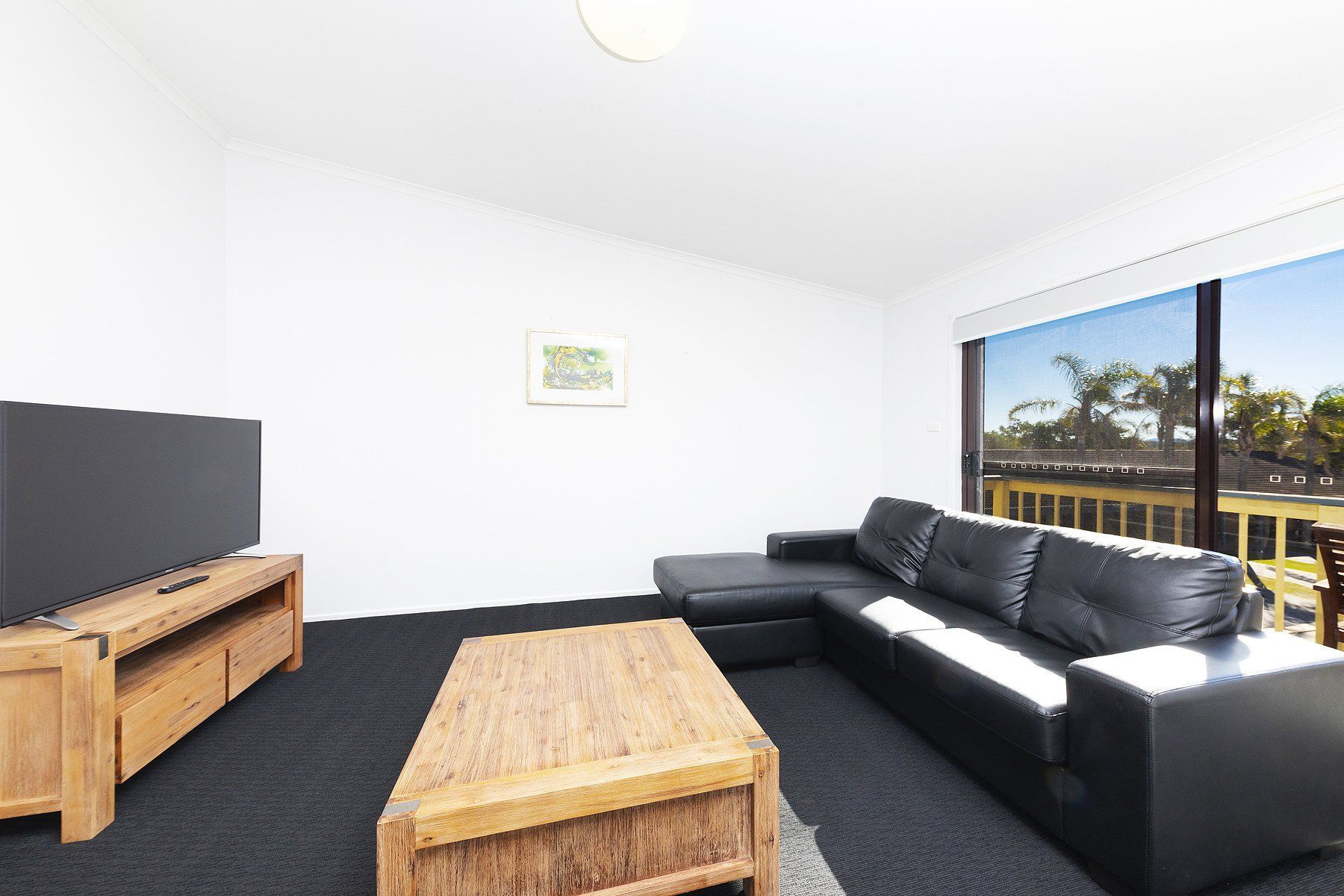 2 bedroom apartment living room with coffee table