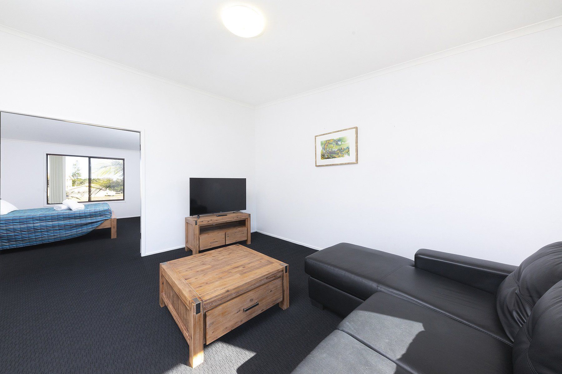 2 bedroom apartment living room with tv