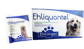 Una caja de ehliqantel con la imagen de un perro.
