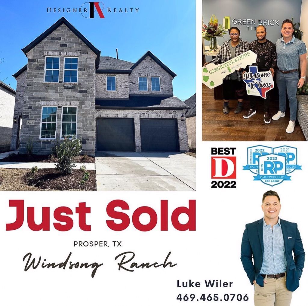 A just sold sign for windsong ranch in prosper texas by Luke Wiler