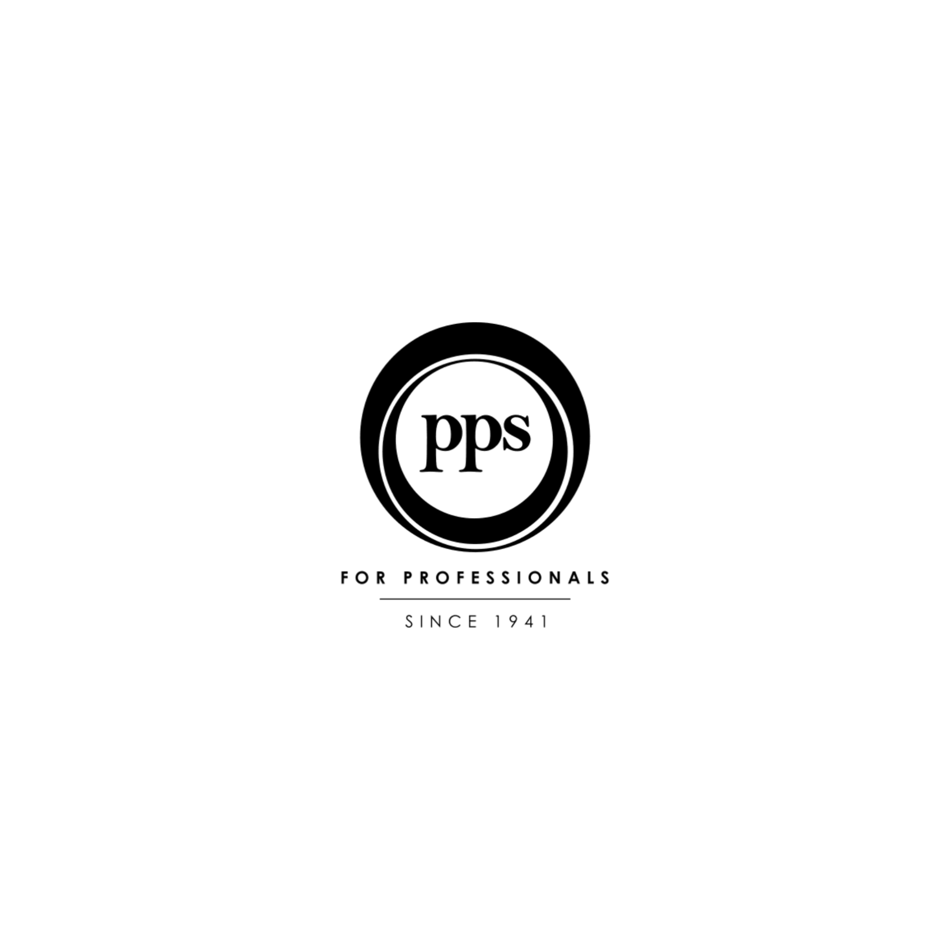 A black and white logo for a company called pps for professionals.