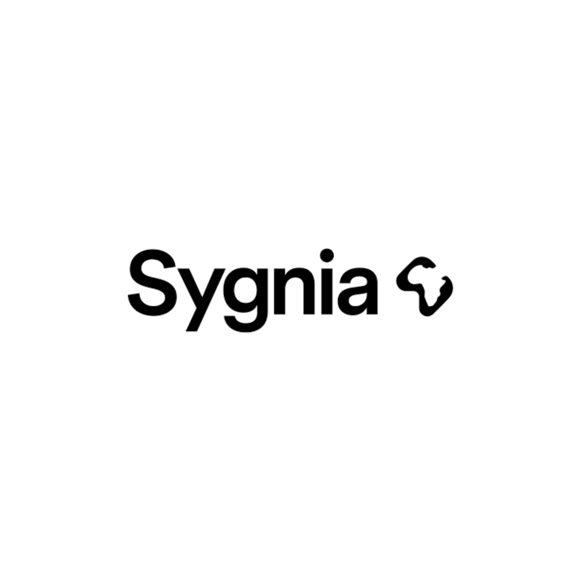 The sygnia logo is black and white on a white background.