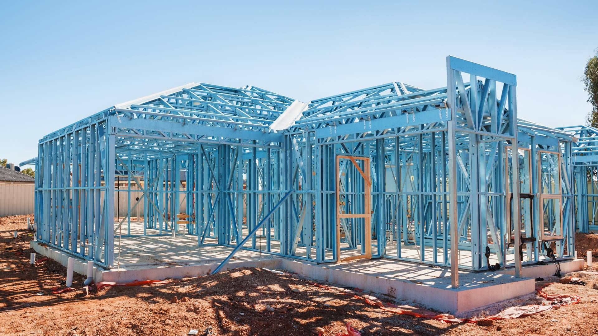 Steel framing for a metal home kit in Winchester, Kentucky (KY)