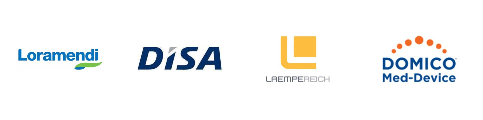 Loramendi, DISAm Laempereich and Domico Med-Device Logos
