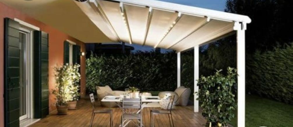 pergola addossata a parete su misura