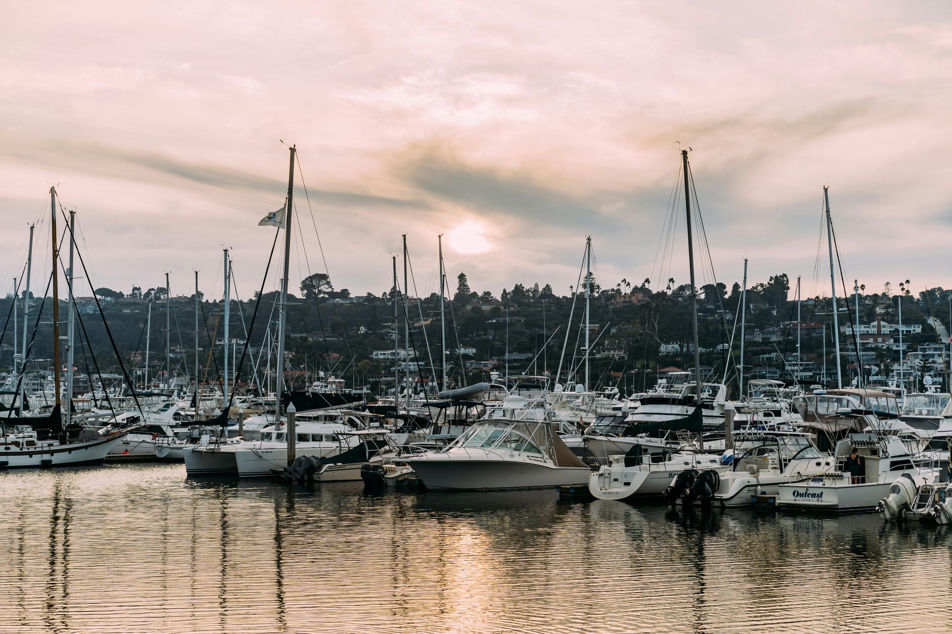 Boats in the harbor in Point Loma | Justin Halbert Realtor