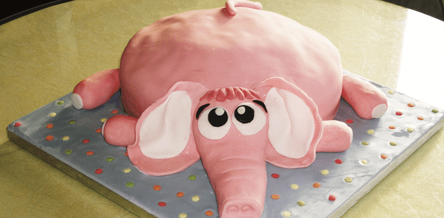 pink elephant cake