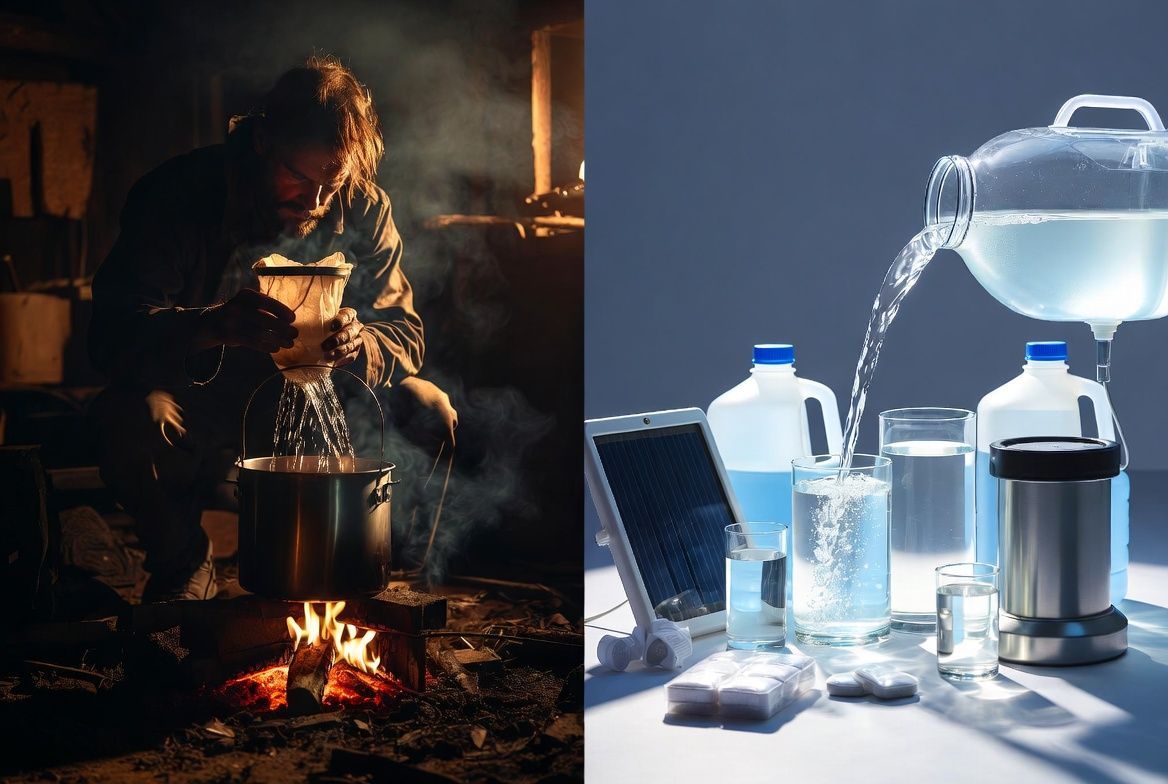 The best three ways to purify water in a survival situation.