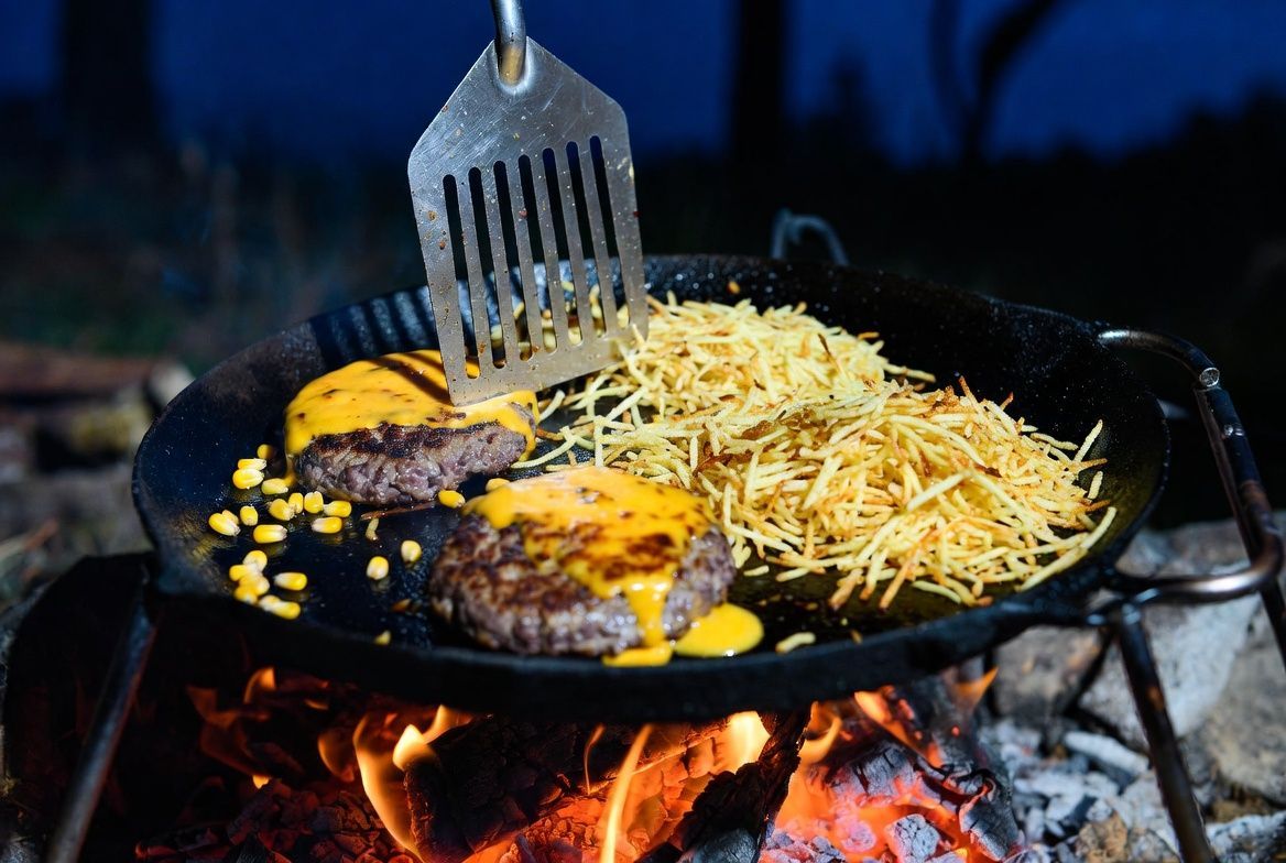 Black Bean Burger Skillet (Open Fire)