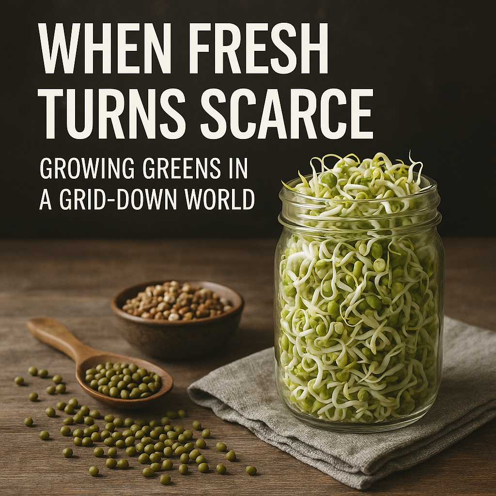 When fresh turns scarce, growing greens in a grid-down world.