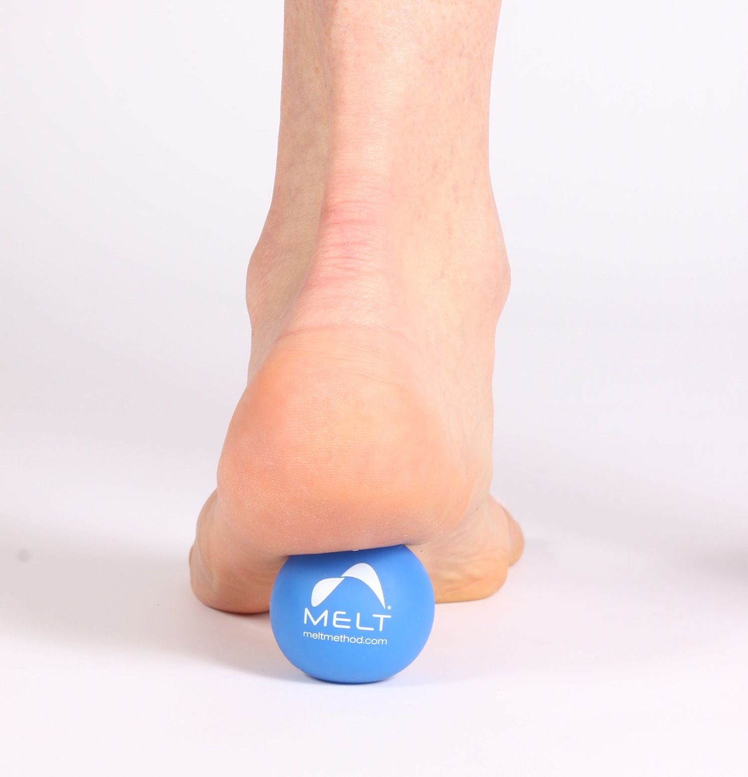 The MELT method foot treatment using a soft ball.  Optimise Massage Therapies - Bonner, Gungahlin. 