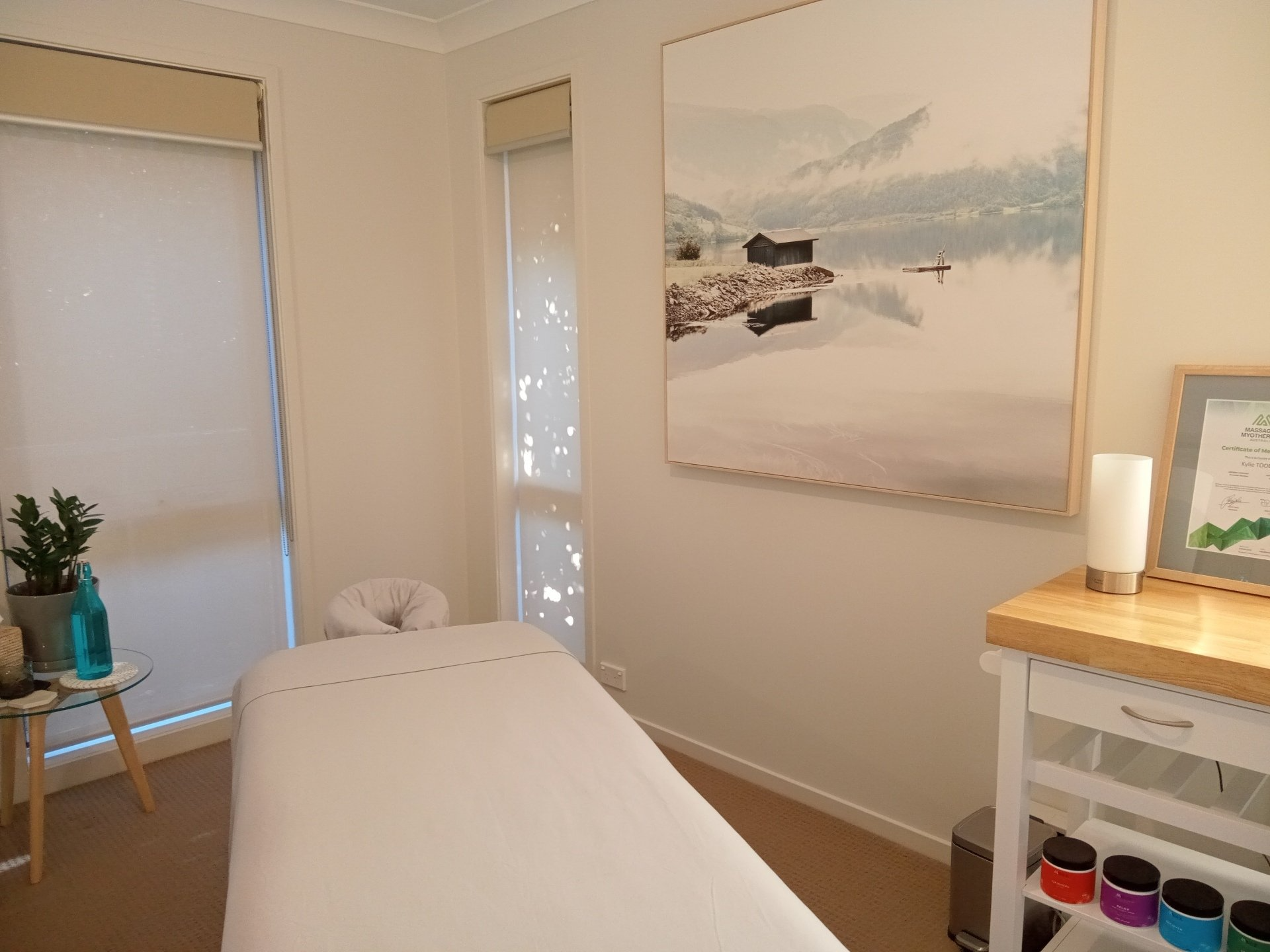 Optimise Massage Therapies Treatment Room in Bonner, Gungahlin.