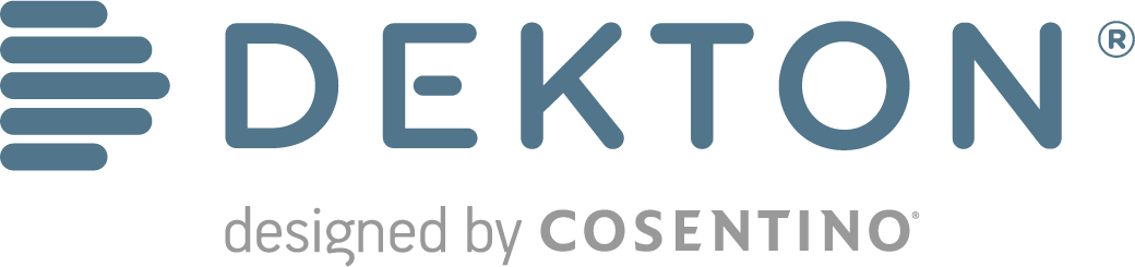 The dekton logo is designed by cosentino