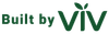 Built by VIV logo, green text and leaves.