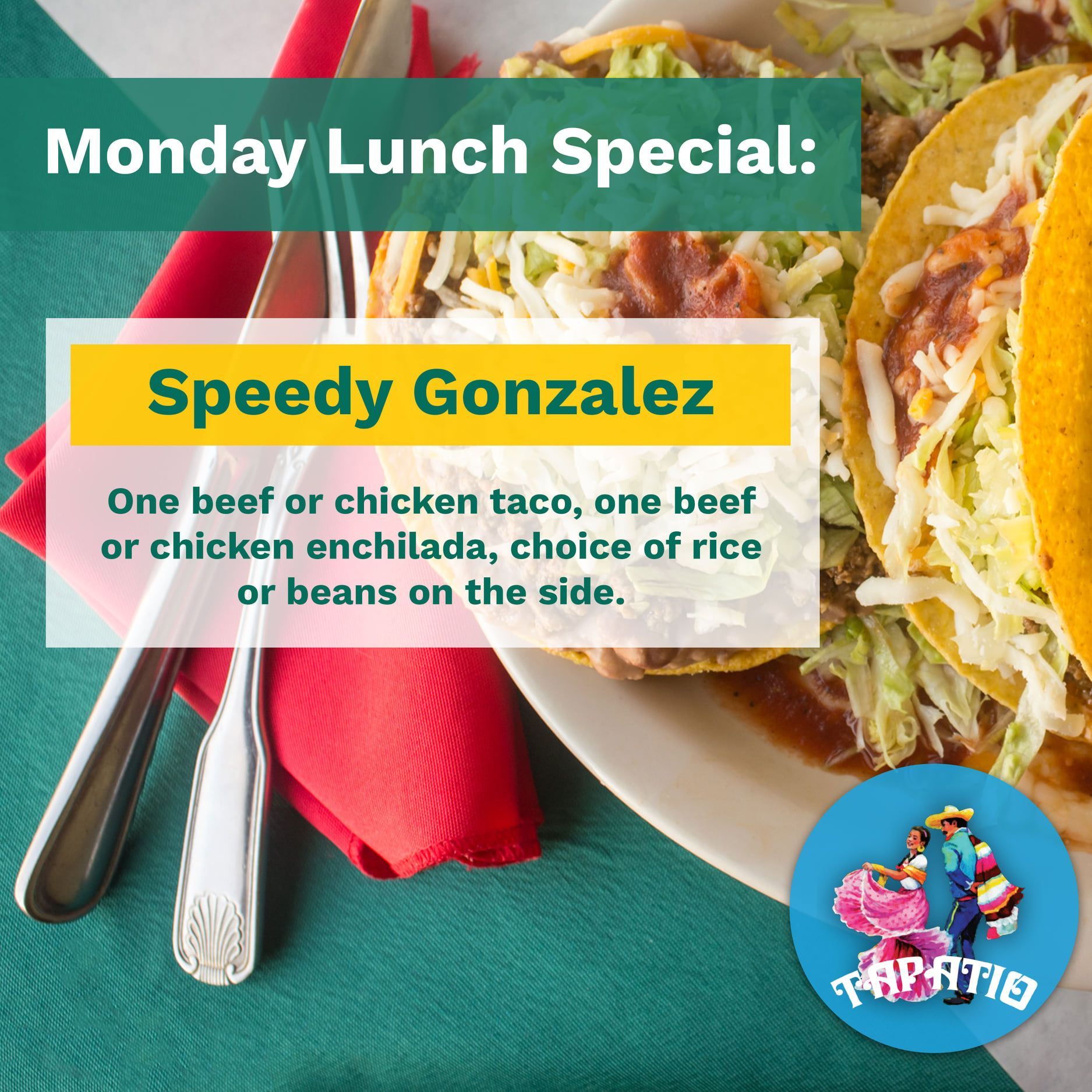 Monday lunch special: 