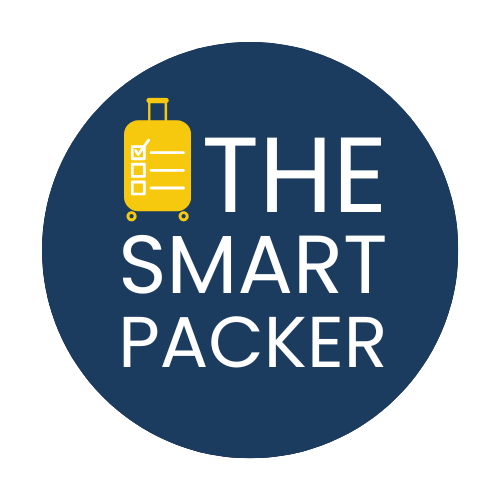 Logo: Yellow suitcase with checklist, white text 