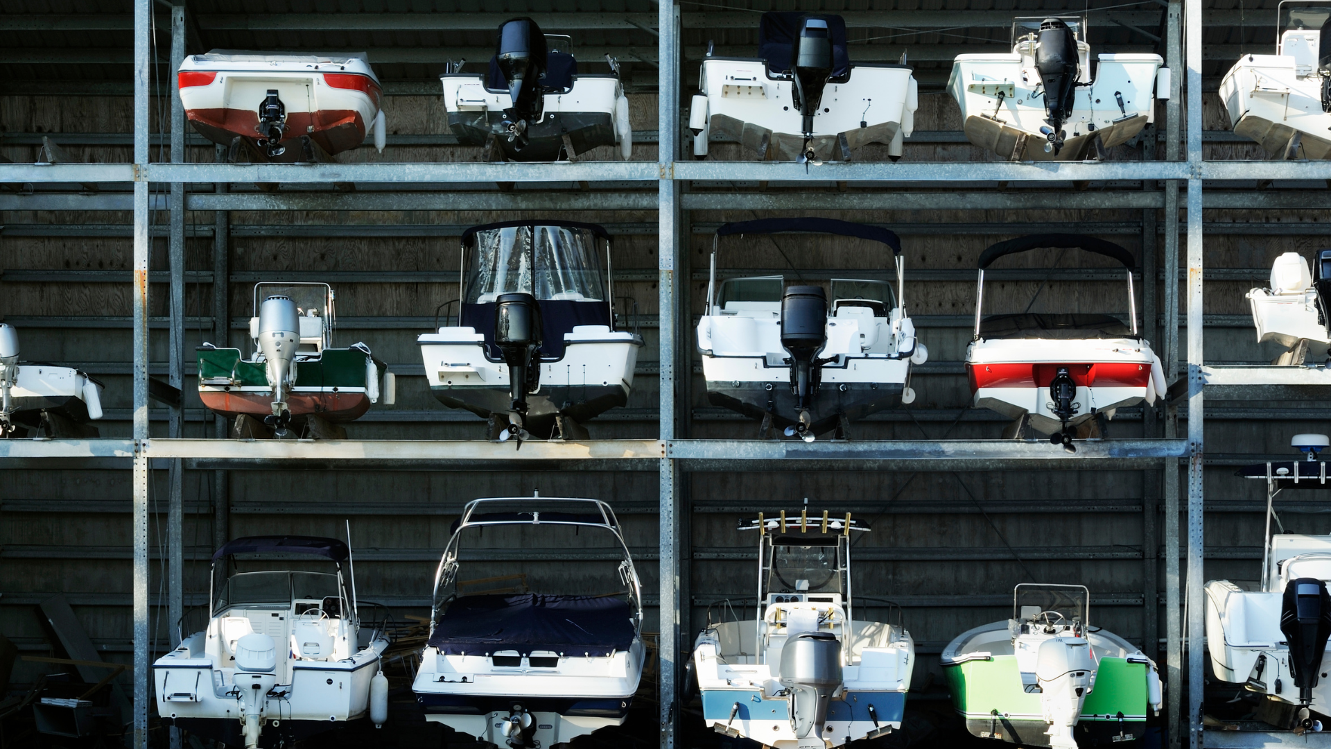Boat storage solutions for fishing boats, pontoon boat storage spaces, and personal watercraft owners