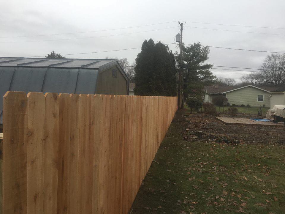 New Installed Wood Fence - Marion, OH - Tacketts Fence Service