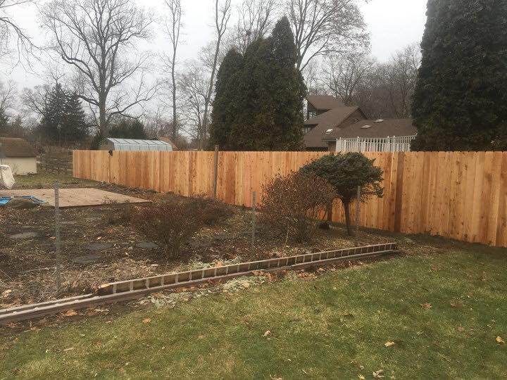 Wood Fence on Backyard - Marion, OH - Tacketts Fence Service