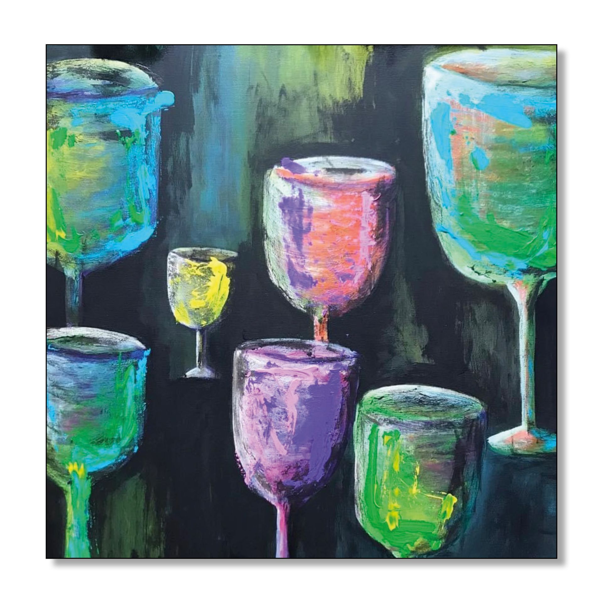 WijnGlazen
Acryl op CanvasDoek
schilderij
elzemarie