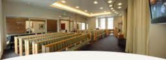 Interior view of Harbor City Funeral Home after quality cabling work