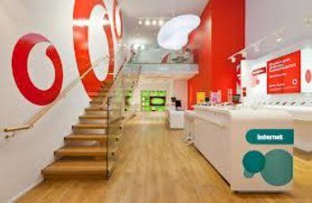 View of the Vodafone store