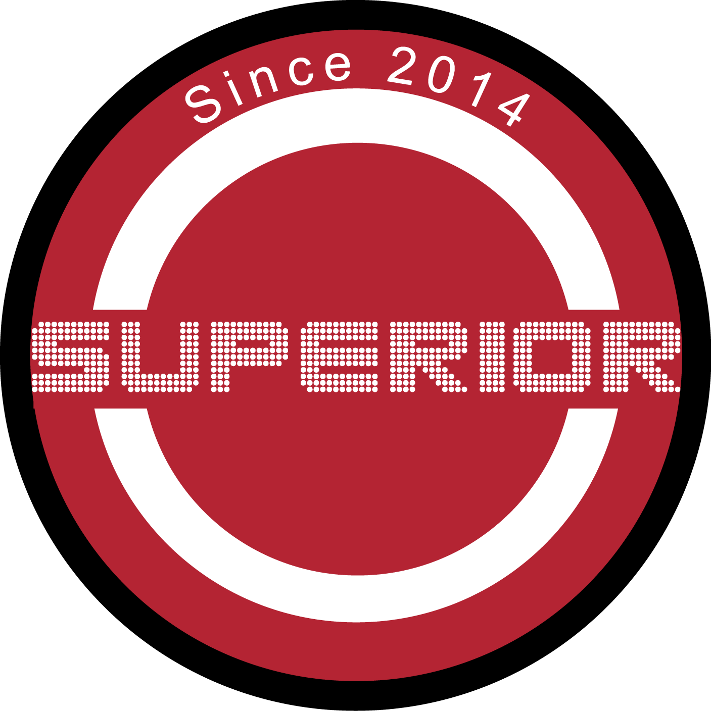 一個紅色圓圈,裡面有單字 superior