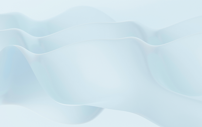 Lichtblauwe golvende abstracte vormen bij maatwerk en betrokken