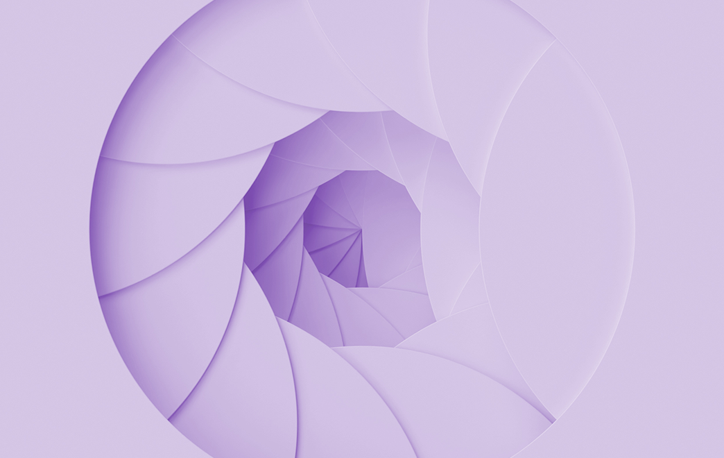 Lila spiraalvormige abstracte structuur bij tekst bewezen specialisten