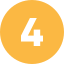Wit cijfer 4 op een gele cirkel.