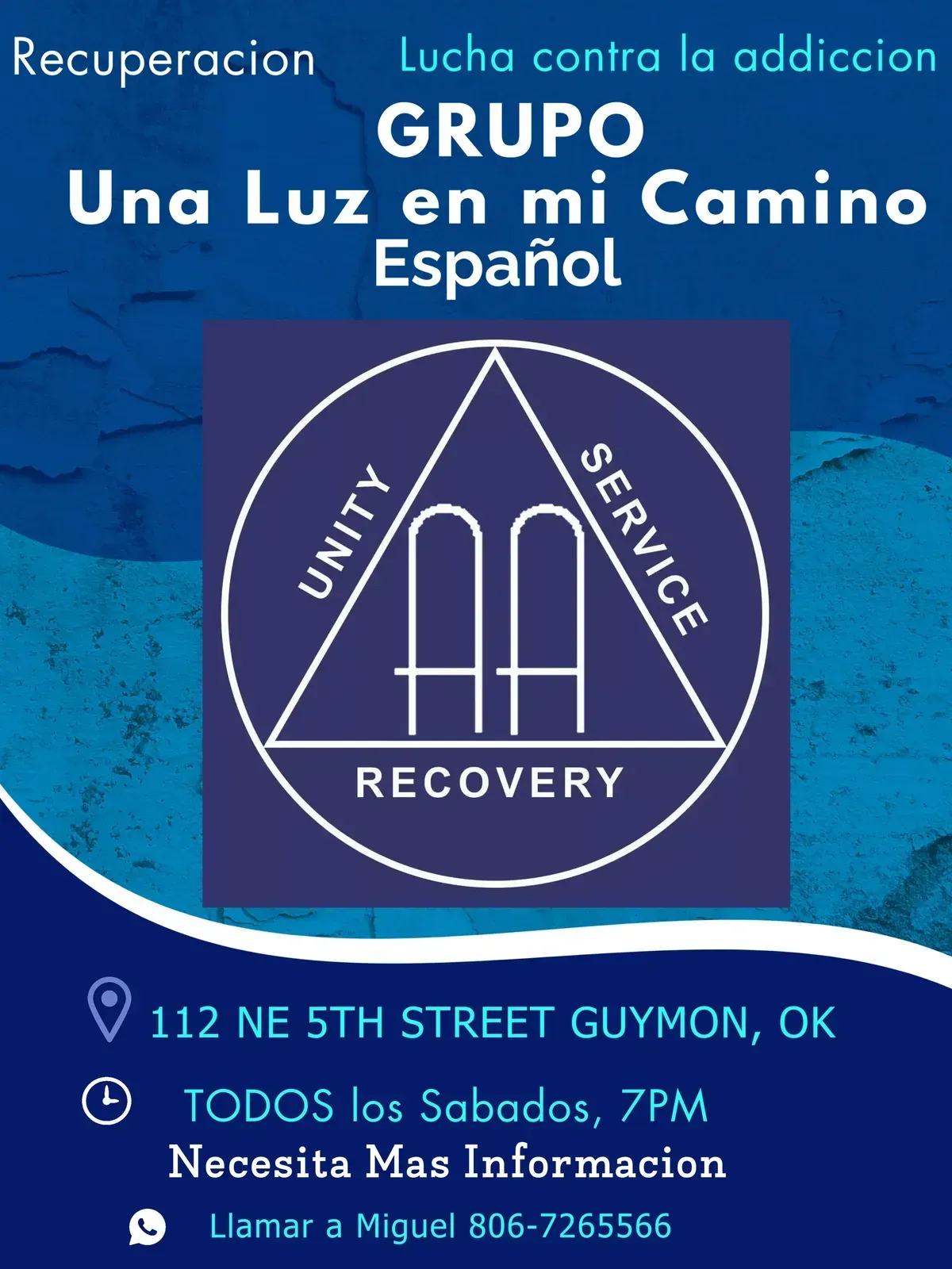 A poster for grupo una luz en mi camino espanol