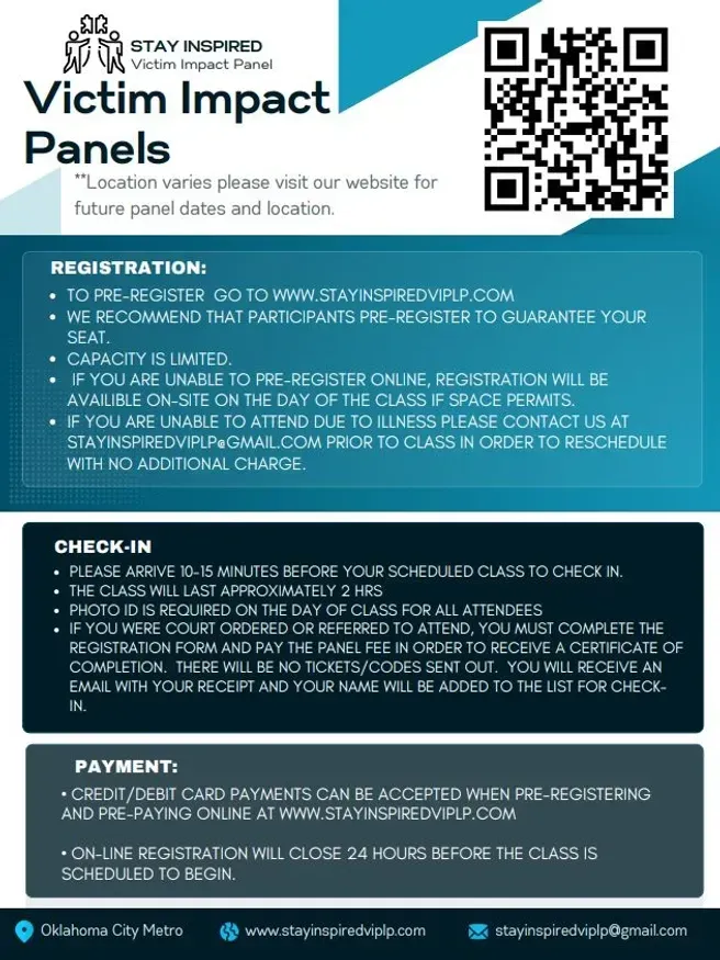 Victims inpact panel home page.