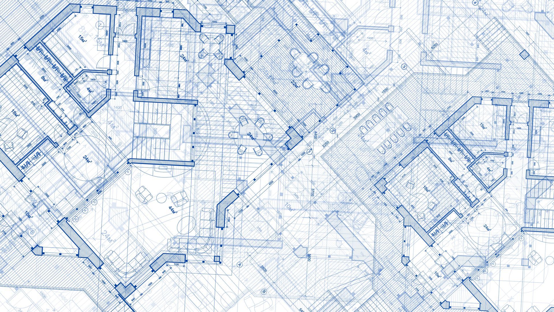 A large empty room with a bar in the middle of it.