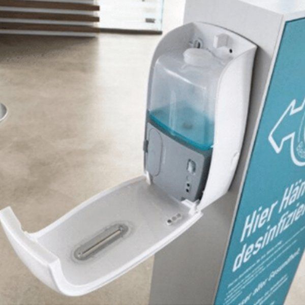 colonne de désinfection avec distributeur