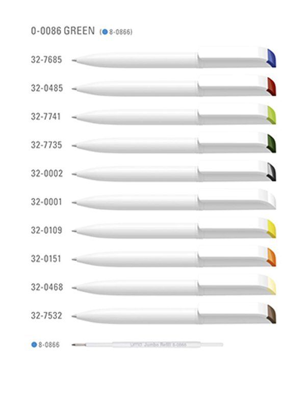 stylo green modèles blanc en déclinaisons